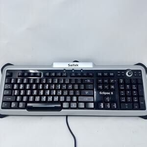 Saitek Eclipse II Illuminated Keyboard Used, Tested, and Works! Gaming Work